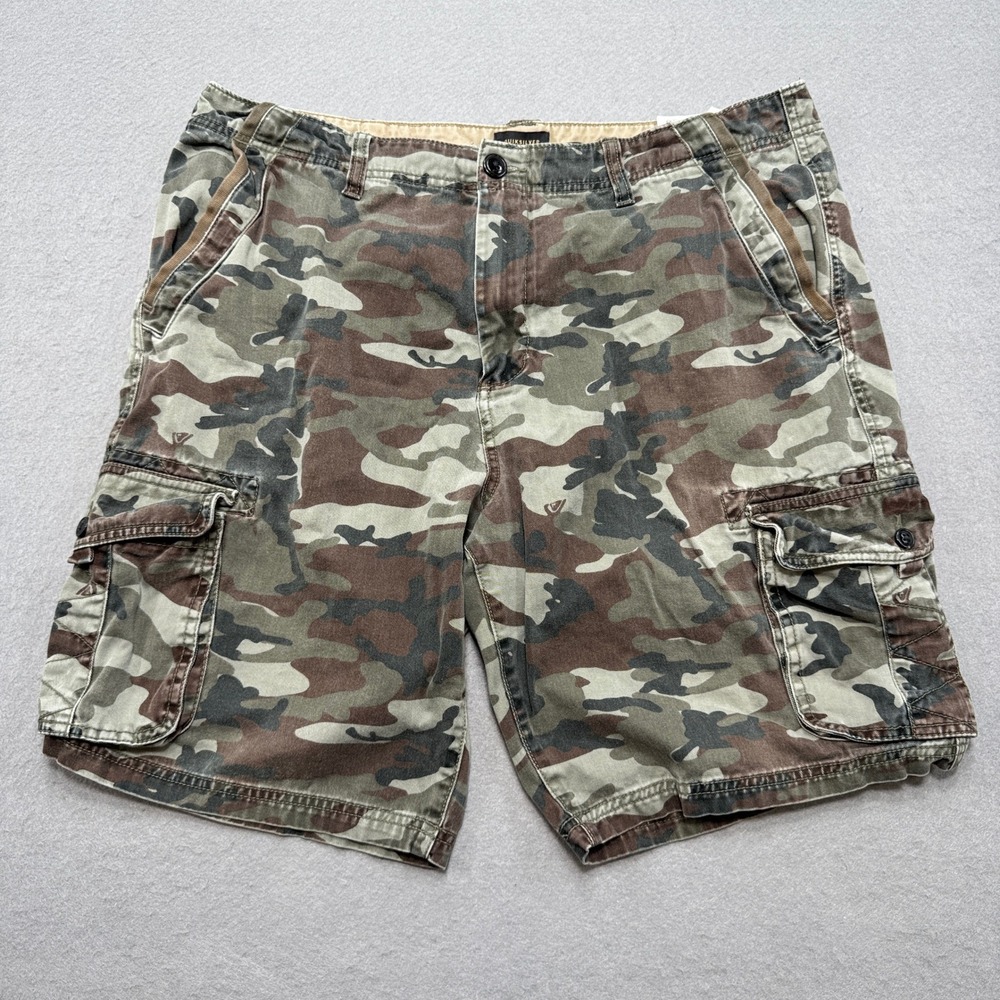 Quiksilver Cargo Shorts Men's 36 Camo Regular Fit Cotton Utility Hunting Outdoor